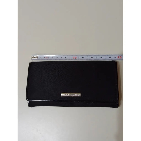 Vintage/Pre-Owned Giorgio Armani Parfums Long Black Wallet - Picture 6 of 8